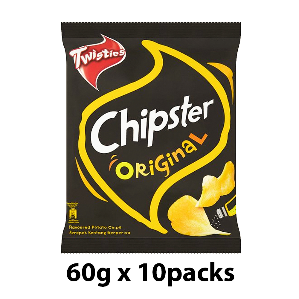Twisties Chipster - Original 60g x 10's 1 Twisties Chipster - Original 60g x 10's
